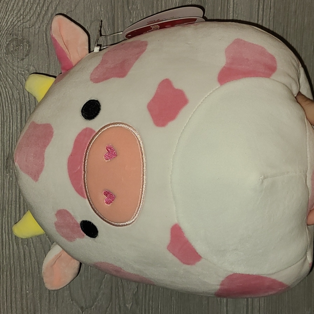 11" Squishmallow Evangelica pink Cow Valentine's Day KellyToys soft plush gift